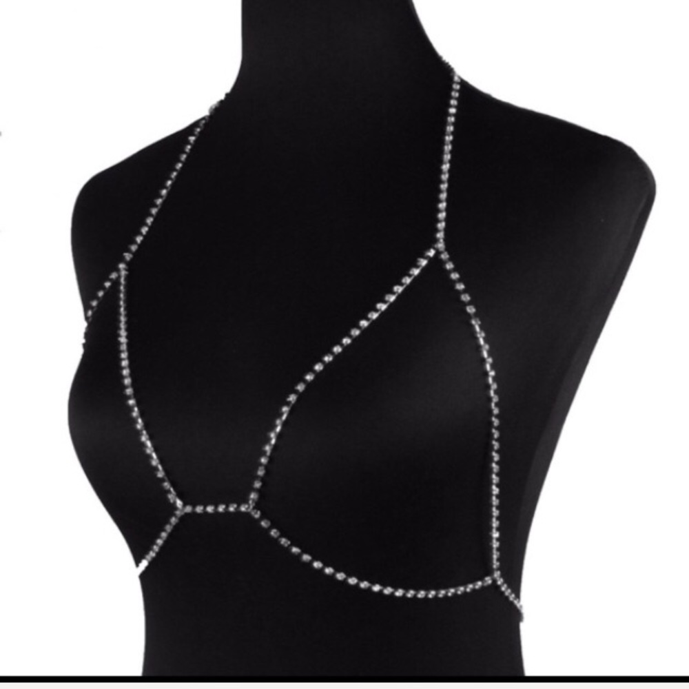Crystal Rhinestone Bra Harness - Picture 4 of 6